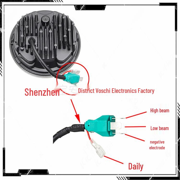 5.75-inch 75W LED High/Low Beam Headlight for Harley