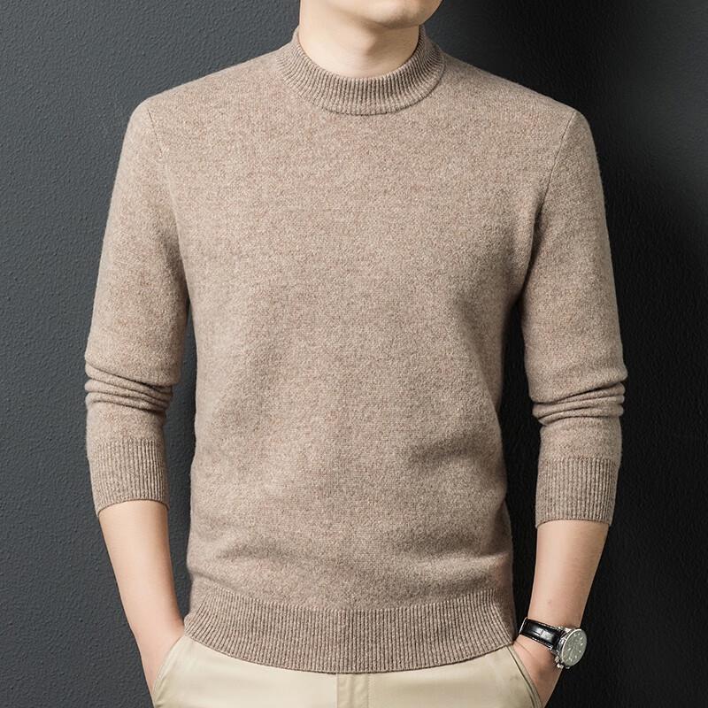 Eliten Men's 100% Lamb Wool Round Neck Pullover Sweater