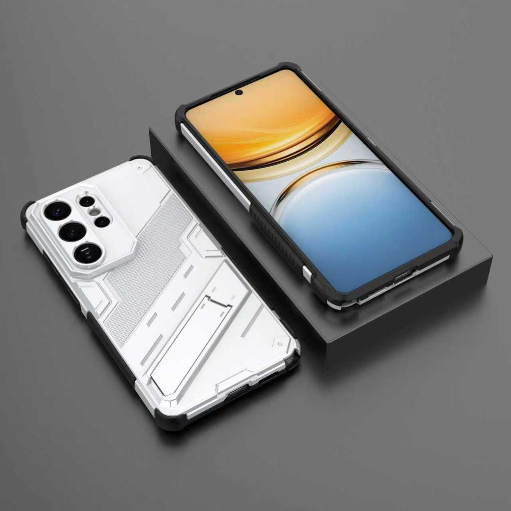 Armor Shockproof Phone Case For Samsung Galaxy S26 S25 S24 S23 S22 Ultra Plus Edge S25FE S26 Pro With Holder Lens Protect Cover