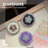 Small Fresh Flower Mirror Mobile Phone Airbag Holder Solid Color Ring Rhinestone Magnetic Creative Design Women'S Gift