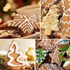 BEPAN 1 Set 3D Cartoon DIY Christmas Festival Creative Press Cookie Cutter Set of 4 Home Kitchen Baking Tools Household Goods