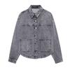 Kaslead New Arrival Women's Clothing Fashion Style Fashion Sticker Cloth Decoration Denim Jacket Coat 0108229