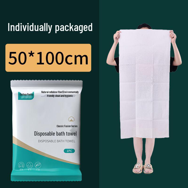 Extra Thick Disposable Bath Towels - 100 Individually Packaged for Adults