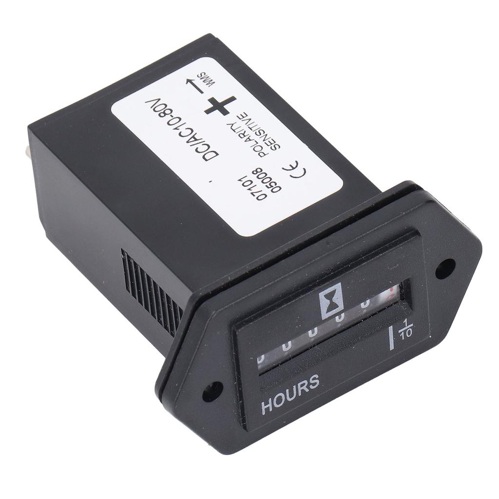 Hour Meter High Accuracy Data Storage Mechanical Hour Meter Gauge for Machinery Truck DC10‑80V