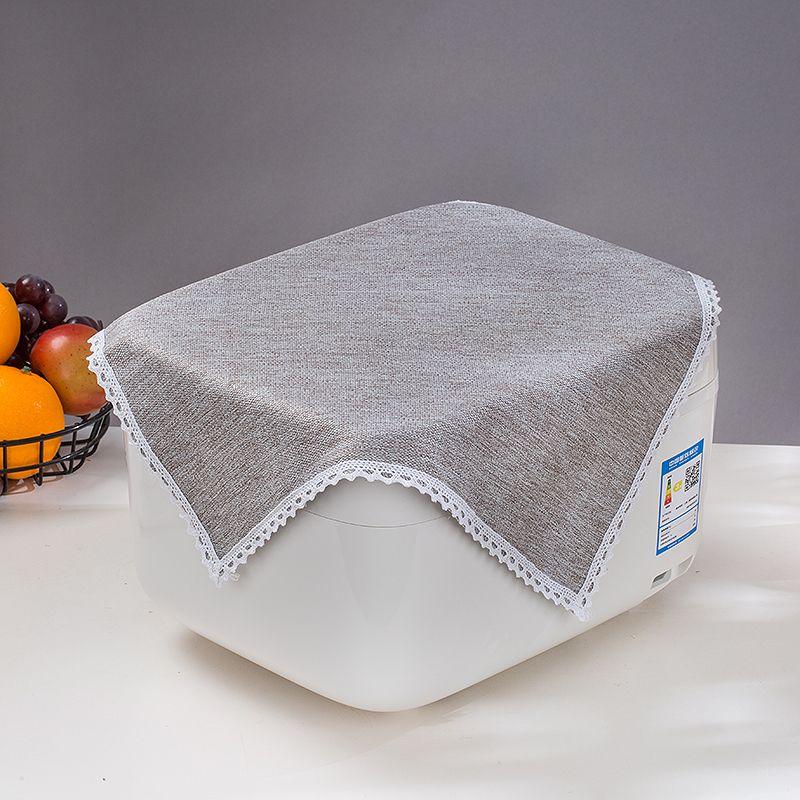 

Coffee Machine Kitchen Cover Towel Waterproof Fabric Rice Cooker Light gray plain words Small size 40*40cm