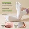 Women's Five-Toe Yoga & Sports Socks - Mid-Calf, Anti-Odor, For Spring & Autumn