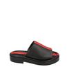 Facundo Leather Slides Black