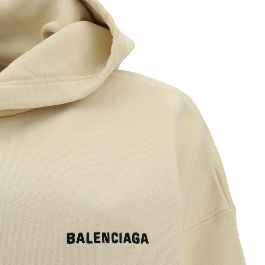 Balenciaga Sweatshirt Loose Fit Women's Ivory White 578135TMVF59069