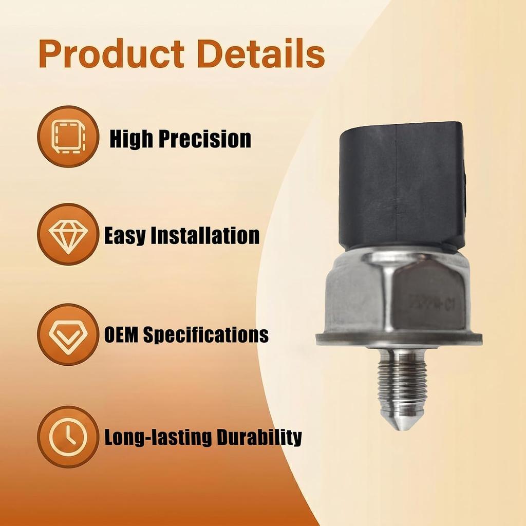 55PP11-01 Fuel High Pressure Rail Sensor 13537537319 7537319-05 Fits for BMW 1 3 5 6 7 Series X5 Z4