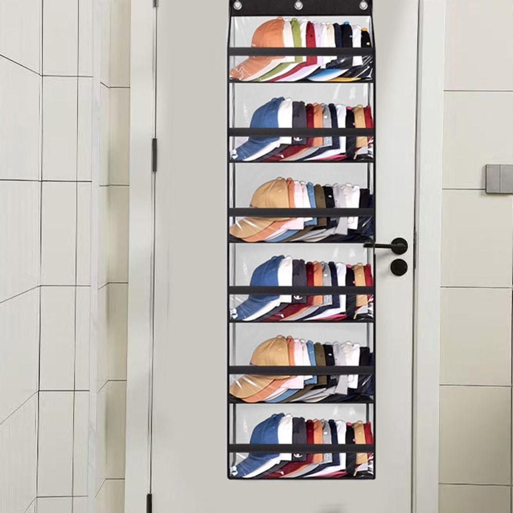 Wall Mounted Multi-layer Storage Bag Large Capacity Over The Door Organizer  Holds Up To 72 Caps