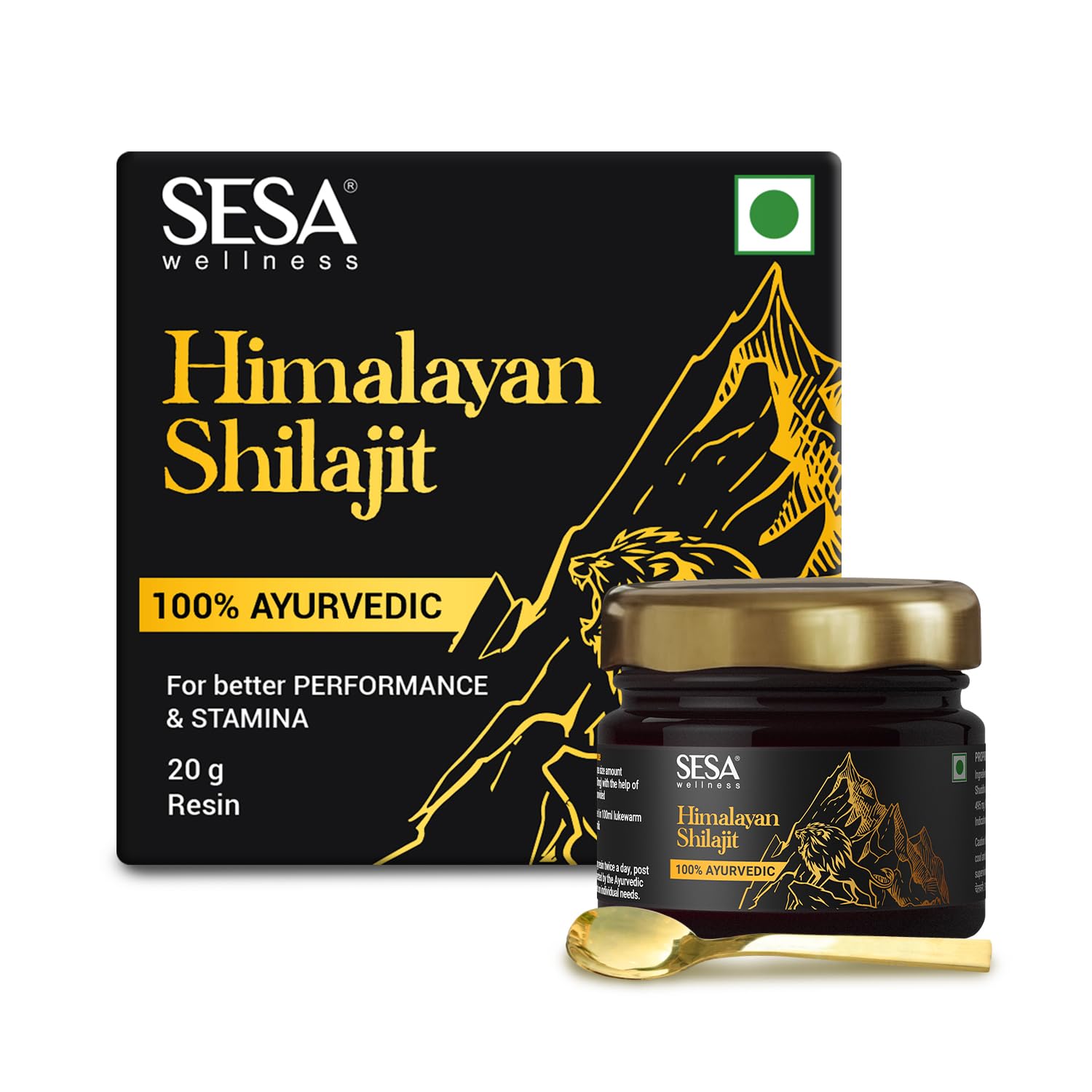

Sesa Himalayan Shilajit Resin 20g For Men Strength Energy Immunity Support 70%+ Fulvic Acid Pure Authentic Lab Tested