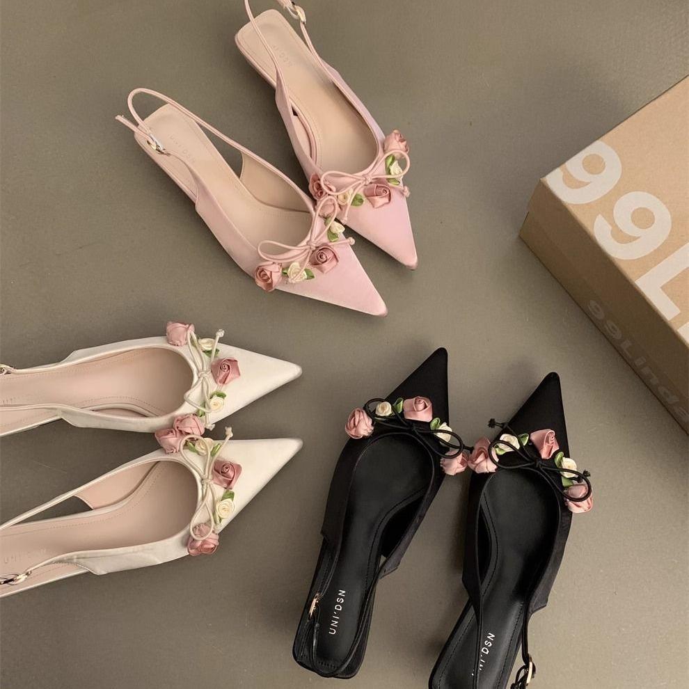 Sandals 2025 Summer New French Beauty Sandals Women's French Style Paired with Skirts and High Heels
