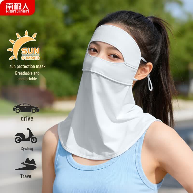 Nanjiren Women s Ice Silk Sun Protection Face Mask серый