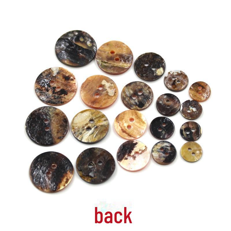 Natural Shell Spray Painted Button Sweater for Children