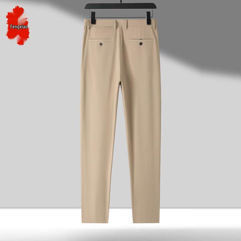 Men s Anti-Wrinkle Straight-Leg Trousers M