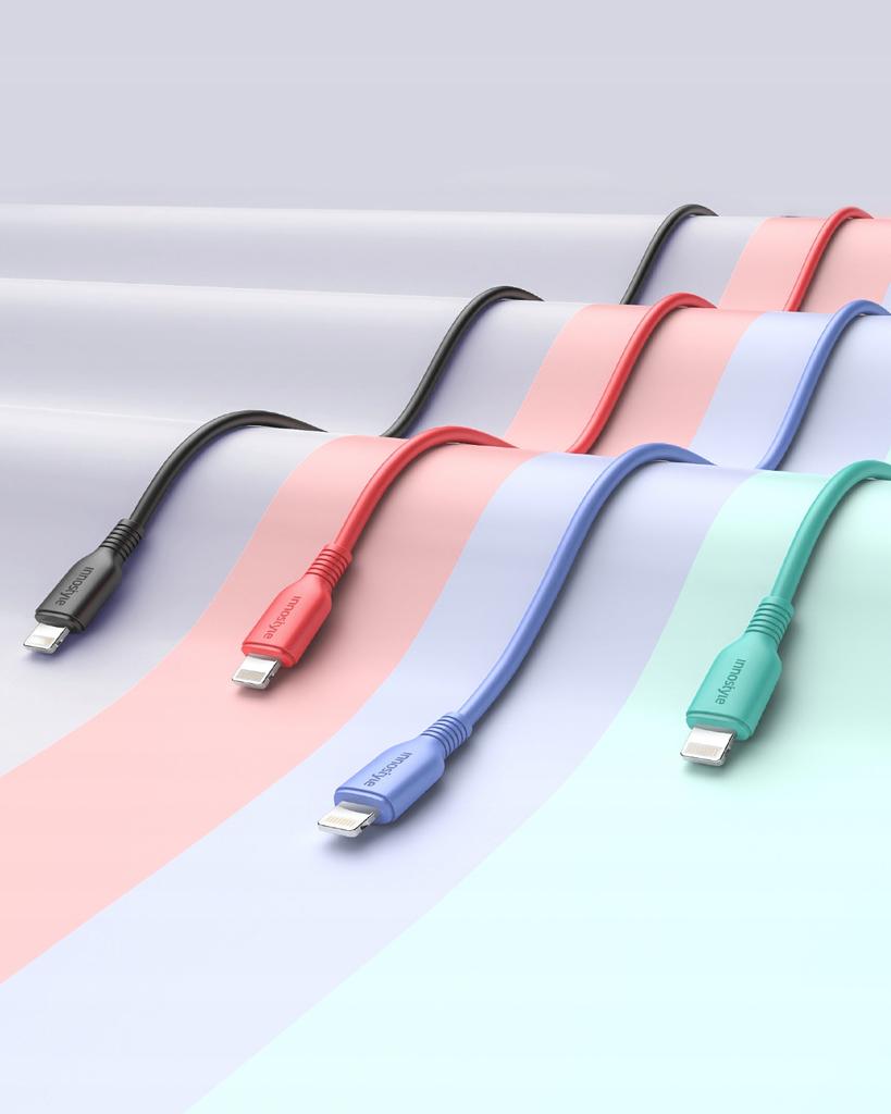 Innostyle Jazzy Usb-C Lightning Mfi Fast Charging Cable For Iphone Kevlar 1M Red