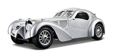 Bugatti Atlantic Silver 1/24 Scale Replica by Bburago 22092, Miniature Model Car, Model Car, and Airplane [Parallel Import]