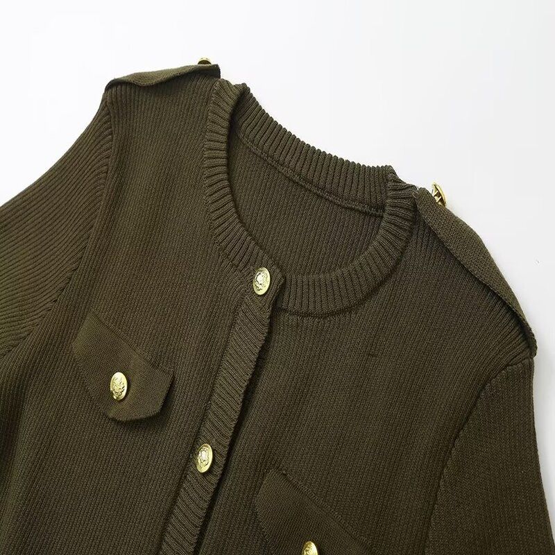 Fashion Style 2024 Autumn New Women's Clothing Stylish Easiest for Match Slim-Fit Commute Thread Knitting Dress Skirt