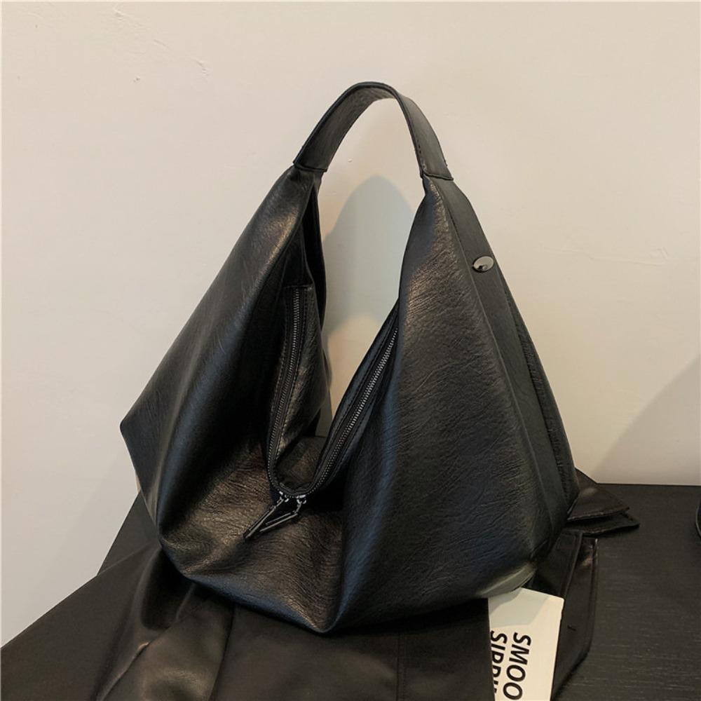 Korean Style PU Dumpling Bag Retro Versatile Commuting Handbag Fashionable Tote Bag  Travel