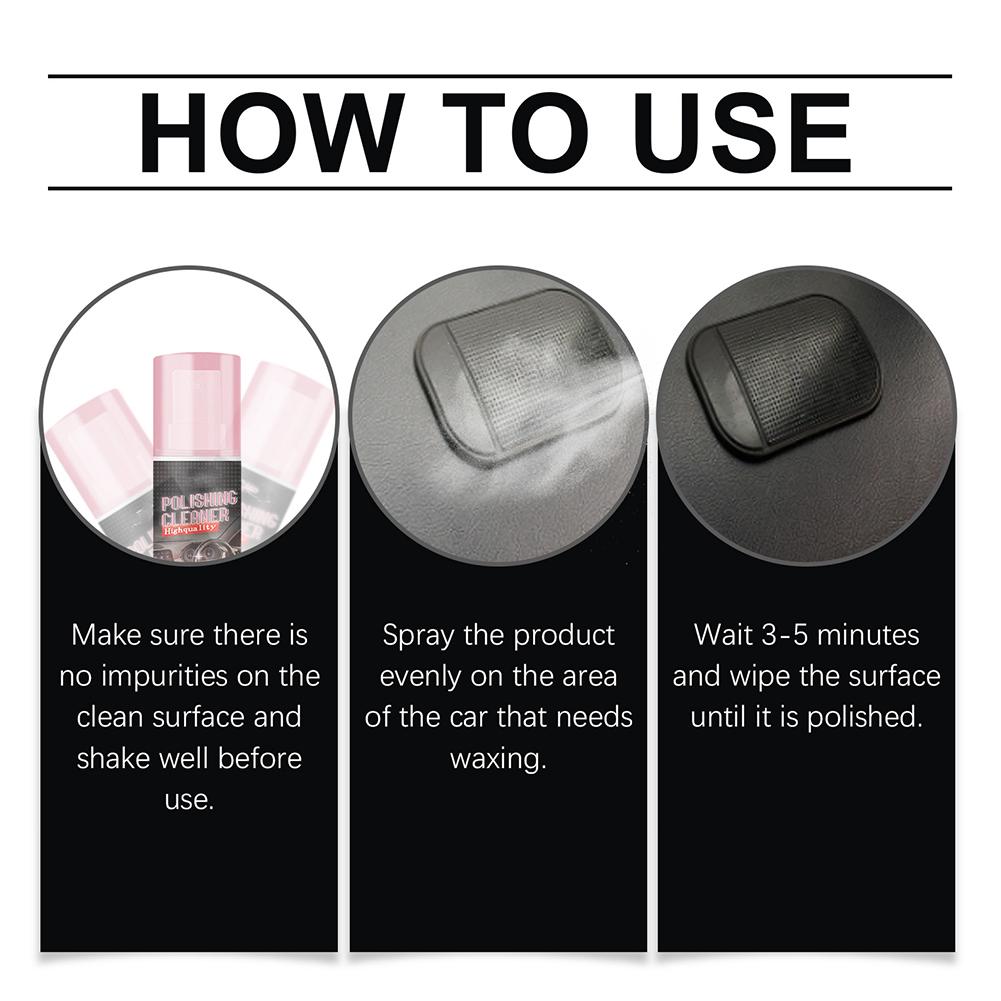 1 st 100 ml Bilinteriör Poleringsmedel Detaljerare och Rengöringsmedel Förnyelse Dekontaminering Underhåll Borttagningsmedel för Fläckar