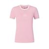 Dopamine Casual Slim Fit Knitted Short Sleeve T-Shirt Women T-Shirts Pink A11W513102FPK