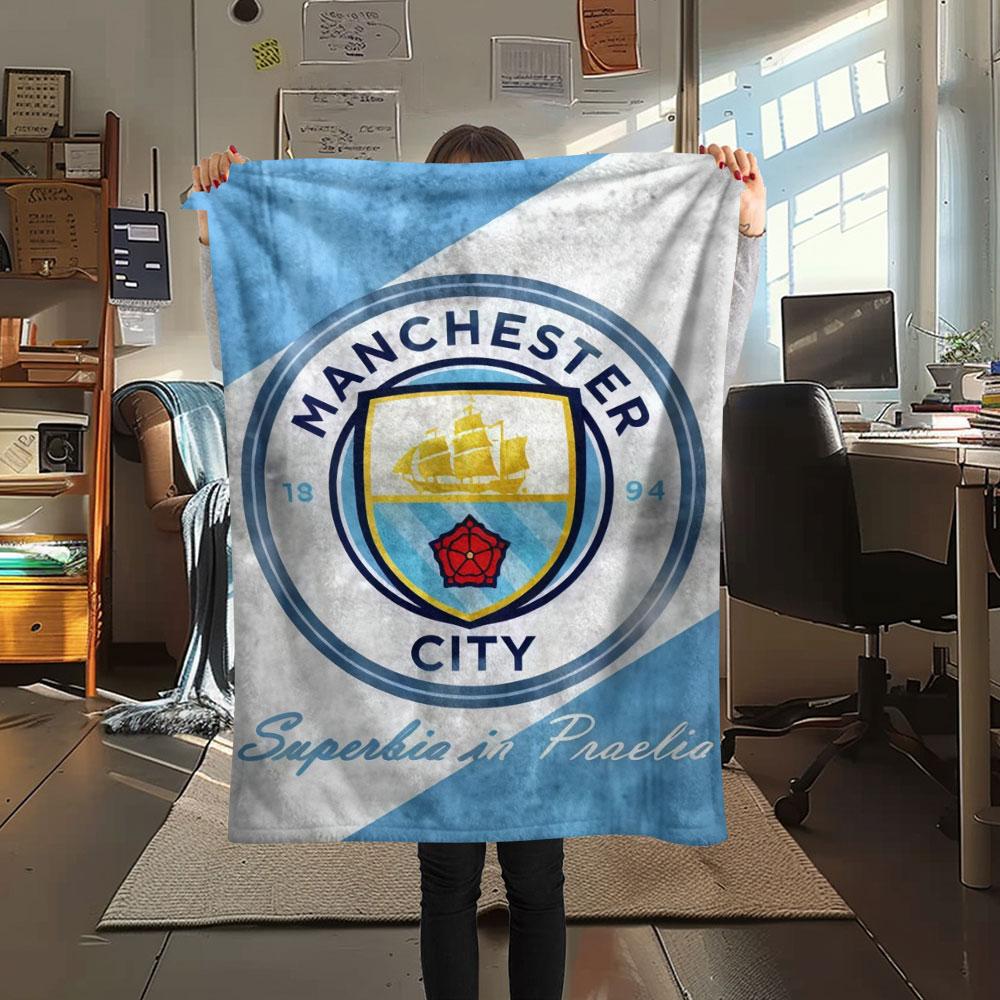 Coole MCFC Drucke Decke, Hohe Qualität, Bequem für Alle Jahreszeiten, Heimdekoration, Wärme und Komfort