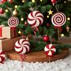 1pc Festive Red & White Christmas Lollipop Decorations - Hanging Ornaments for Tree, Home & Gifts,Christmas Decorations