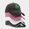 Gorra de Béisbol Verde Irlandés Pareja Retro Trébol Bordado Sombrero Protector Solar Hombres Mujeres Gorra de Pico Trendy Personalizada