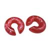 New Style Acrylic Ear Clip Earrings Round Resin C Shape Ear Cuff Jelly Color Lightweight No Piercing Earrings Party Wear