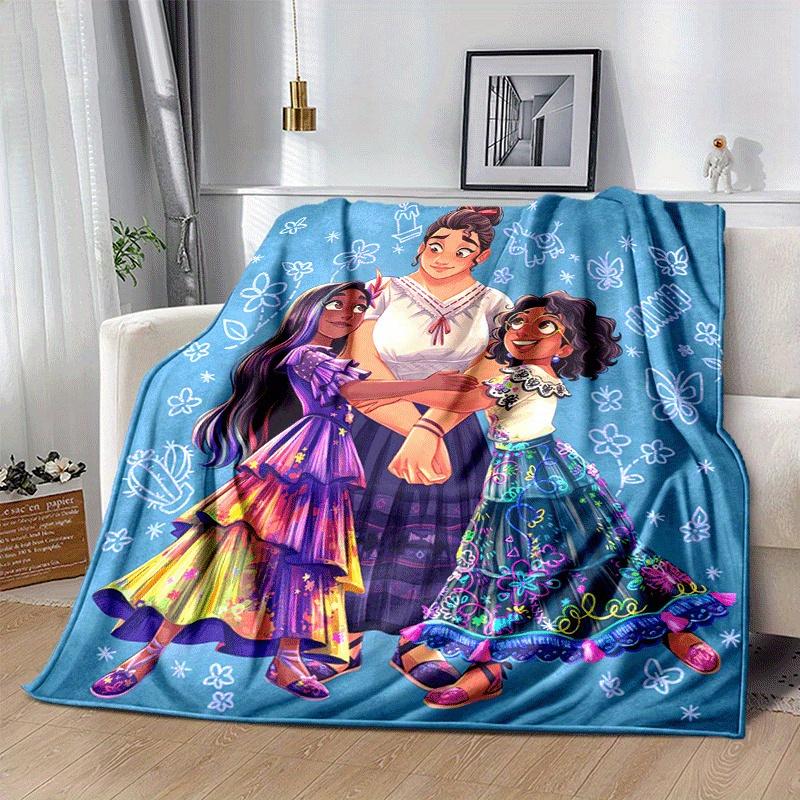1 Stück Encanto Druckdecke - Weiche Ganzjahres-Kuscheldecke für Büro, | Personalisierbares Geschenk mit entzückendem Cartoon-Design