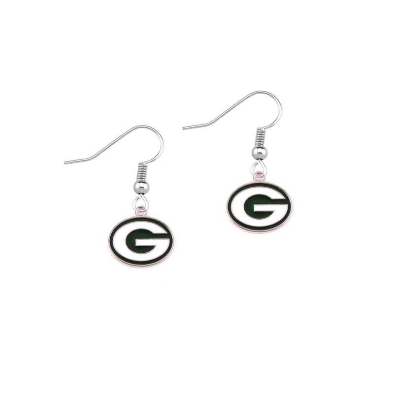 Steelers Heart Pendant Earrings With Crystals For Football Fans Women Jewelry