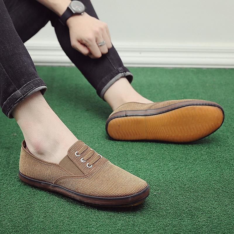 

Spring and Autumn Rubber Sole Men s Shoes Working Shoes Lazy Cloth Shoes Breathable and Non-slip Men s Single Shoes Middle-aged and elderly 46