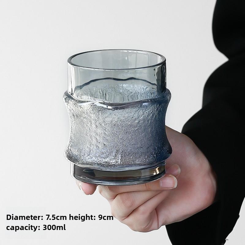 High-end Ice Tactile Cup Creative Round Whisky Glass Simple Household Foreign Wine Beer Glass High Appearance Level Coffee Cup