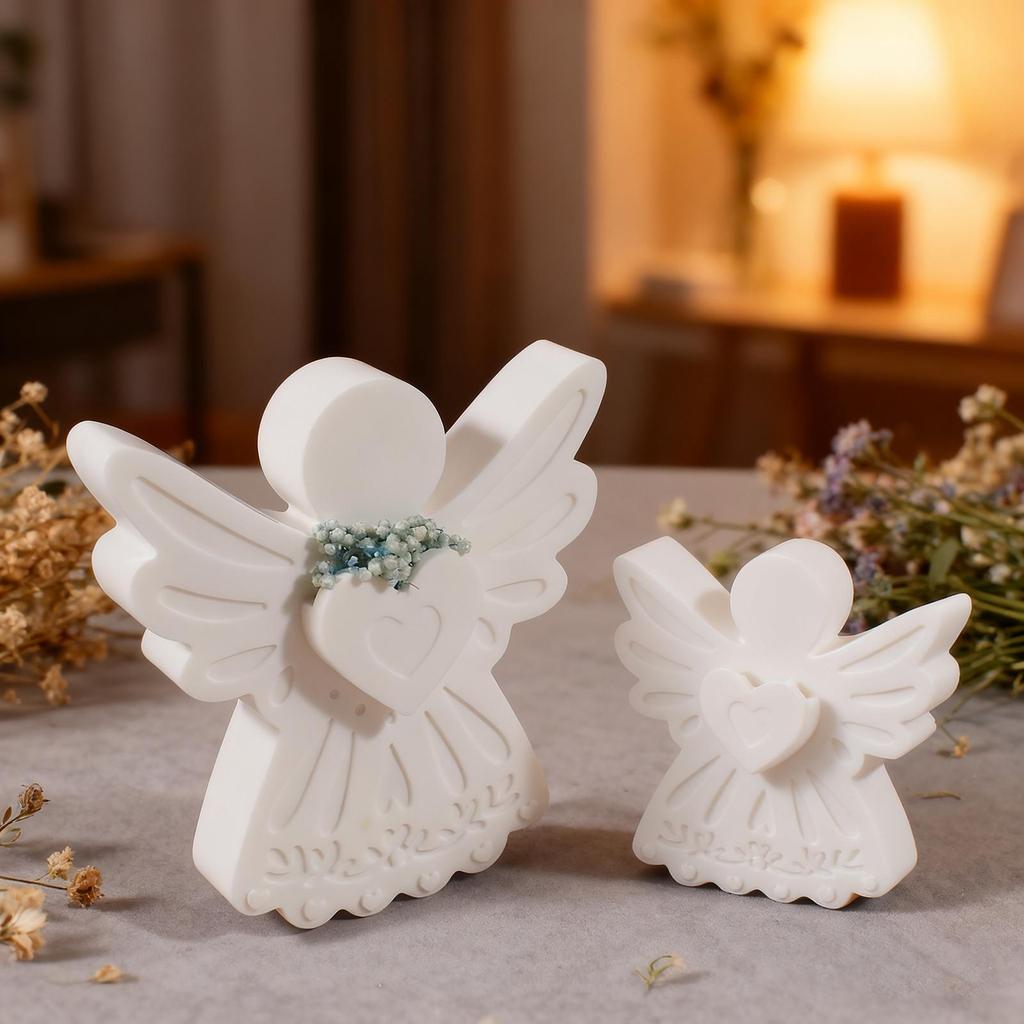 Love Wing Angel Silicone Mold Reusable Non-Stick Crafting Resin Molds Soap Candle Making Wax Plaster Ornaments Home Decor