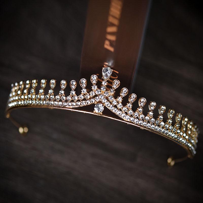 

Свадебная тиара Стразы Свадебное платье Корона для вечеринки по случаю дня рождения Аксессуары для волос Модные Аксессуары для королевы Протагониста