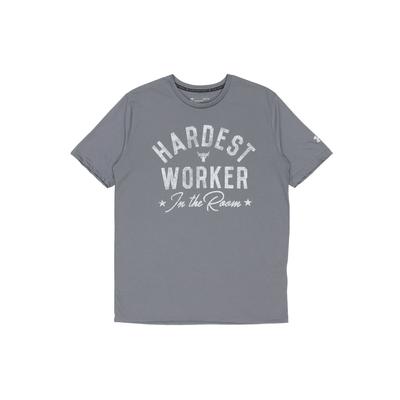 Letter Print Sports Crew Neck Short Sleeve T-Shirt Men Tops Gray 1361735-012