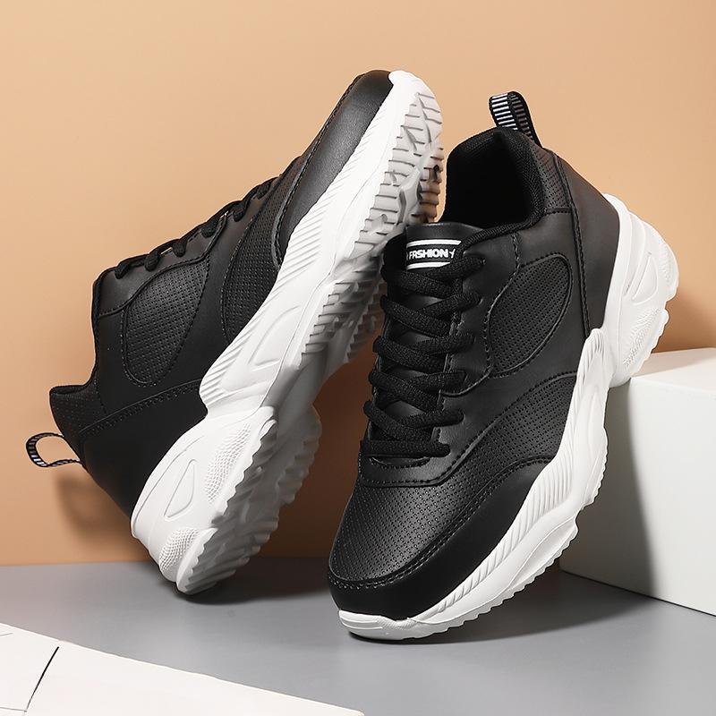 New Sports Shoes Women's Autumn and Winter Leather Surface Waterproof and Non-slip Versatile High Elastic Wear-resistant Shoes Women's Running Shoes