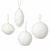 White Christmas Tree Ornament Plush Texture Christmas Hanging Ornament Plush Christmas Ornament