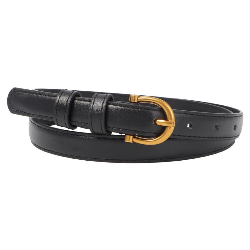 Vintage Leather Belt Women Versatile Decorative Waistband Casual Strap Jeans