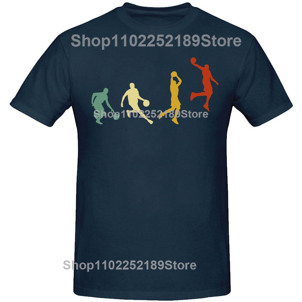 Basketball Player Sports Evolution T-Shirt Funny Birthday Gift For Men Boyfriend Round Neck Casual Cotton T Shirts Tshirt