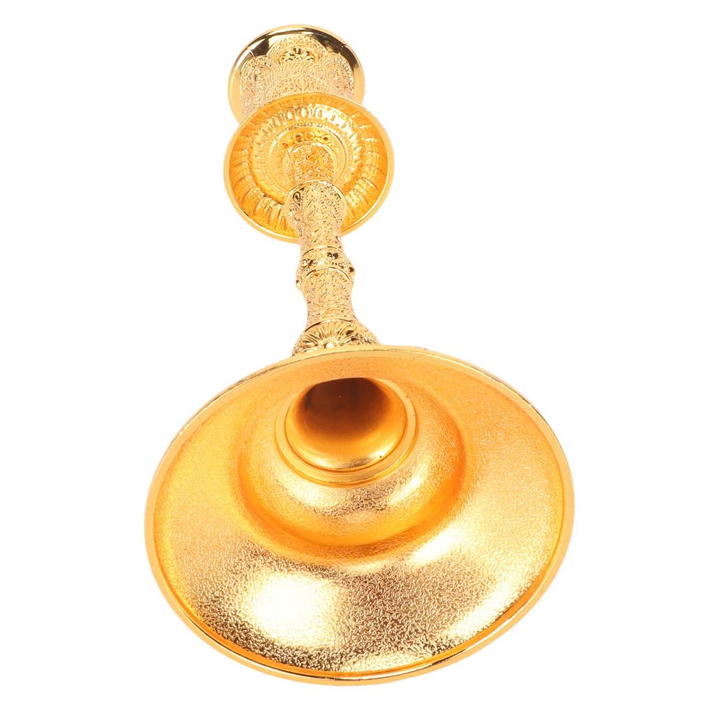 Zlatý svícen Vintage slitina Vynikající řezba Dekor Kovový sloupový svícen pro stolování