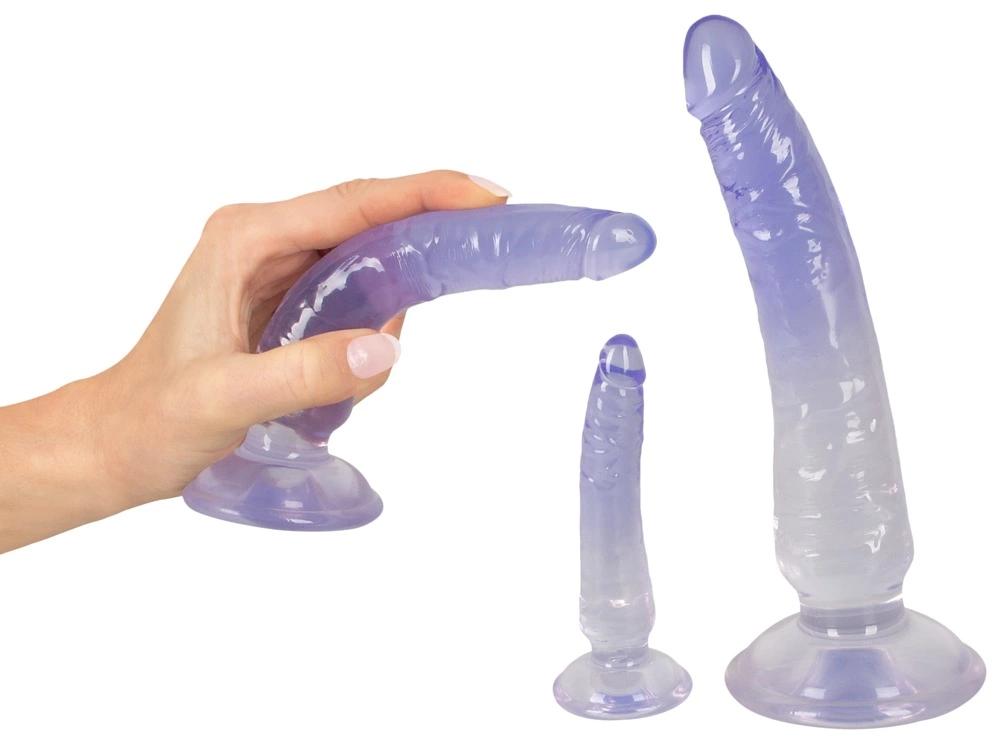 Crystal - Set of 3 Training Anal Dildos, 3 Sizes, Blue