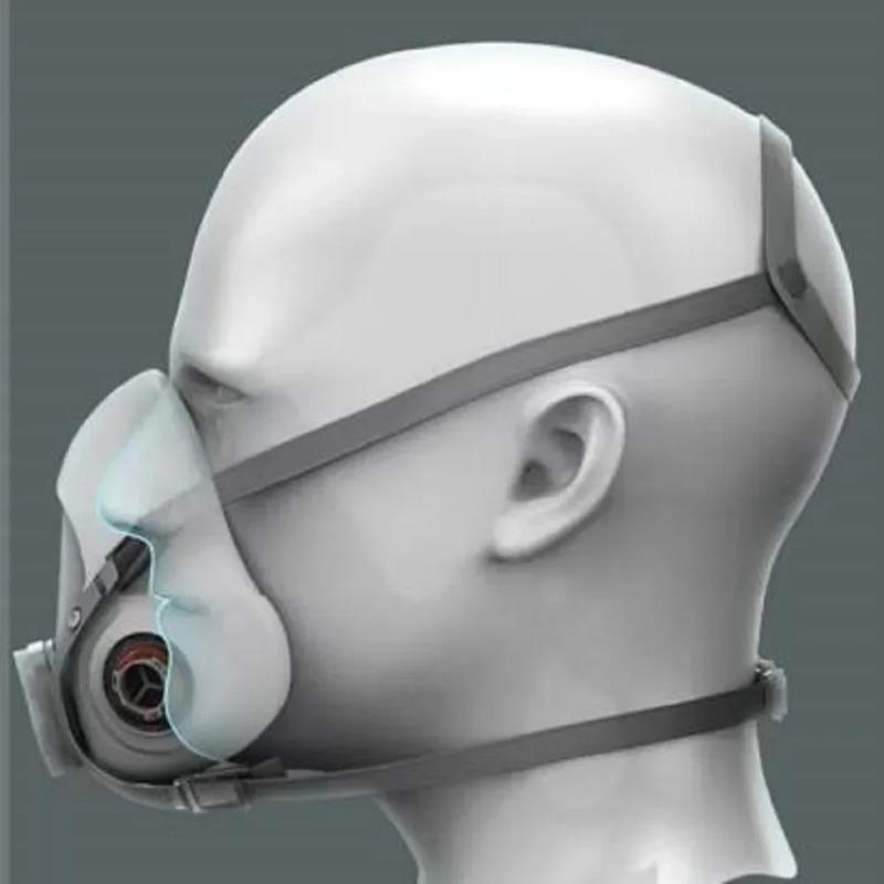 3M 6200 Compatible Half Face Respirator Body Fit 6001/6002/6004 Filters Industrial Spray Paint Dustproof Gas Mask