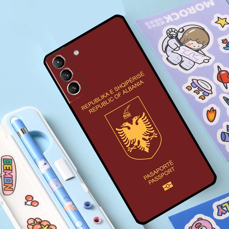 Algerian Russia Serbian Spain Passport Case For Samsung Galaxy S23 S22 Ultra S21 Plus S9 S10 Note 10 20 Ultra S20 S21 FE Cover