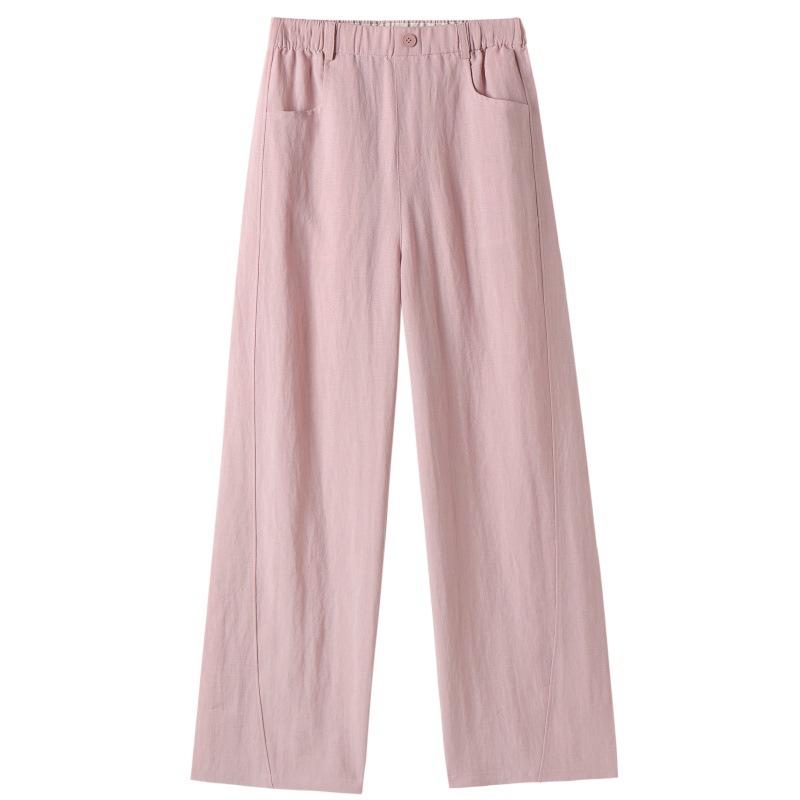 

Прямые брюки женские летние легкие повседневные брюки с высокой талией тонкие влагоотводящие свободные брюки 2XL