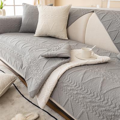 Coussin de canapé nordique simple couleur unie quatre saisons tissu pur coton antidérapant coussins d'assise en coton housse de canapé universelle moderne