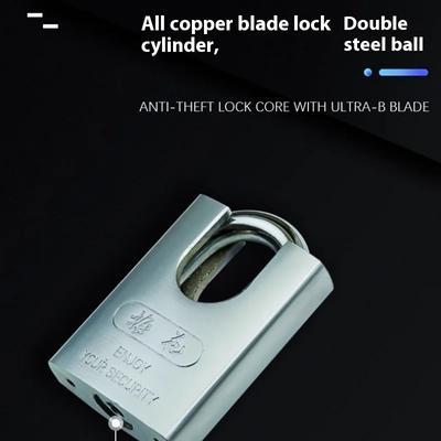 40/50MM Plum Blossom Lock Half Covered Beam Anti-rust Iron Full Copper Blade Lock Core Anti Theft Padlock Warehouse Barn Door