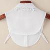 Spitze Falscher Kragen Mode Spitze Blume Elegant Büro Halbe Bluse Falscher Kragen Abnehmbares Chiffon Dickey Bekleidungszubehör