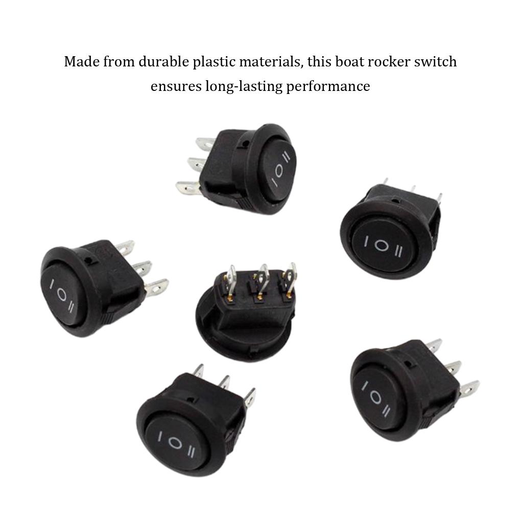 6pcs/set Rocker Switch Safety Protection For Boat Applications Boat Rocker Switch Snap-in Latching