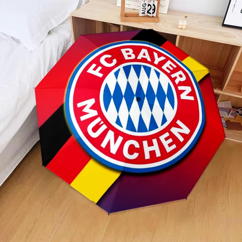1PC Munich Football Club Printed Umbrella Folding umbrella, automatic umbrella 8-Frame for Travel, camping Fan gifts Christmas Gifts